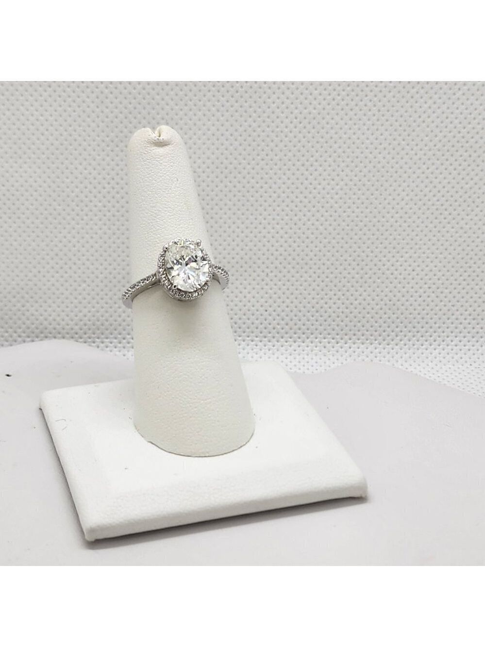 Brand New Sterling Silver 925 Oval Gemstone Cz Ring